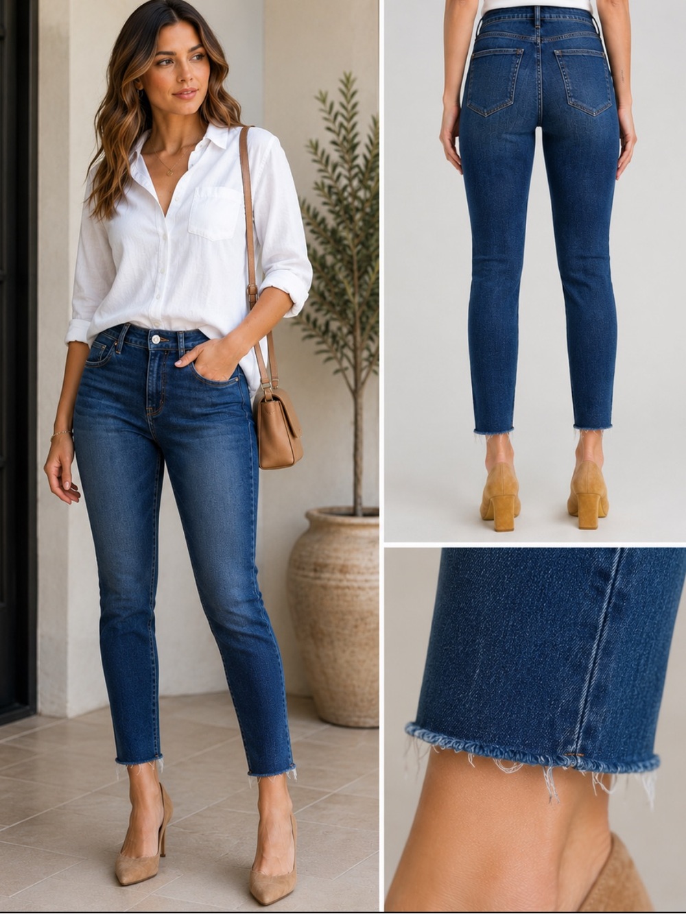 💥Rag & Bone Nina High Rise Ankle Skinny Jeans Jasper Raw Hem Sz 26💛